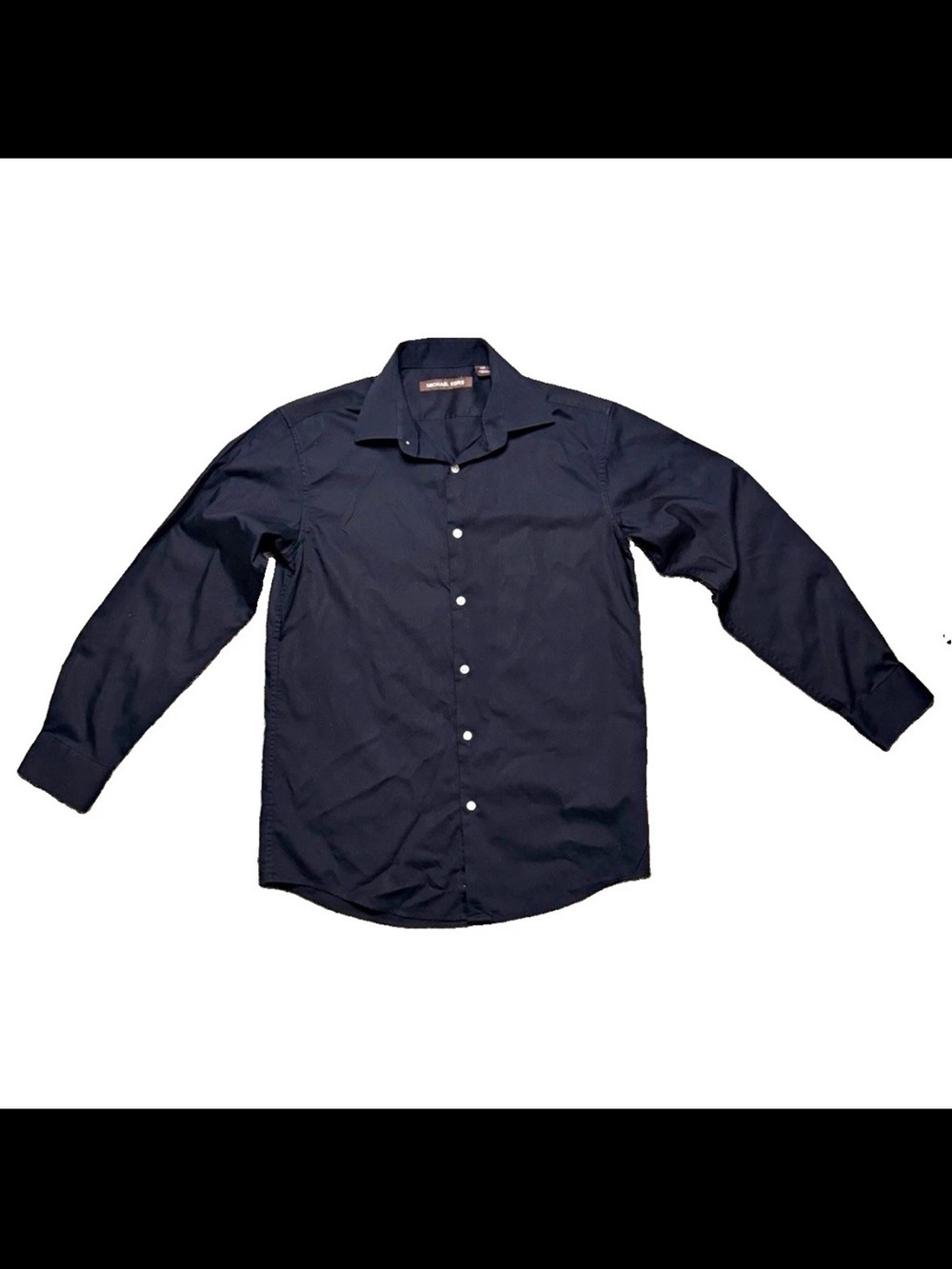 Michael Kors Dark Black Long-Sleeve Button Shirt
